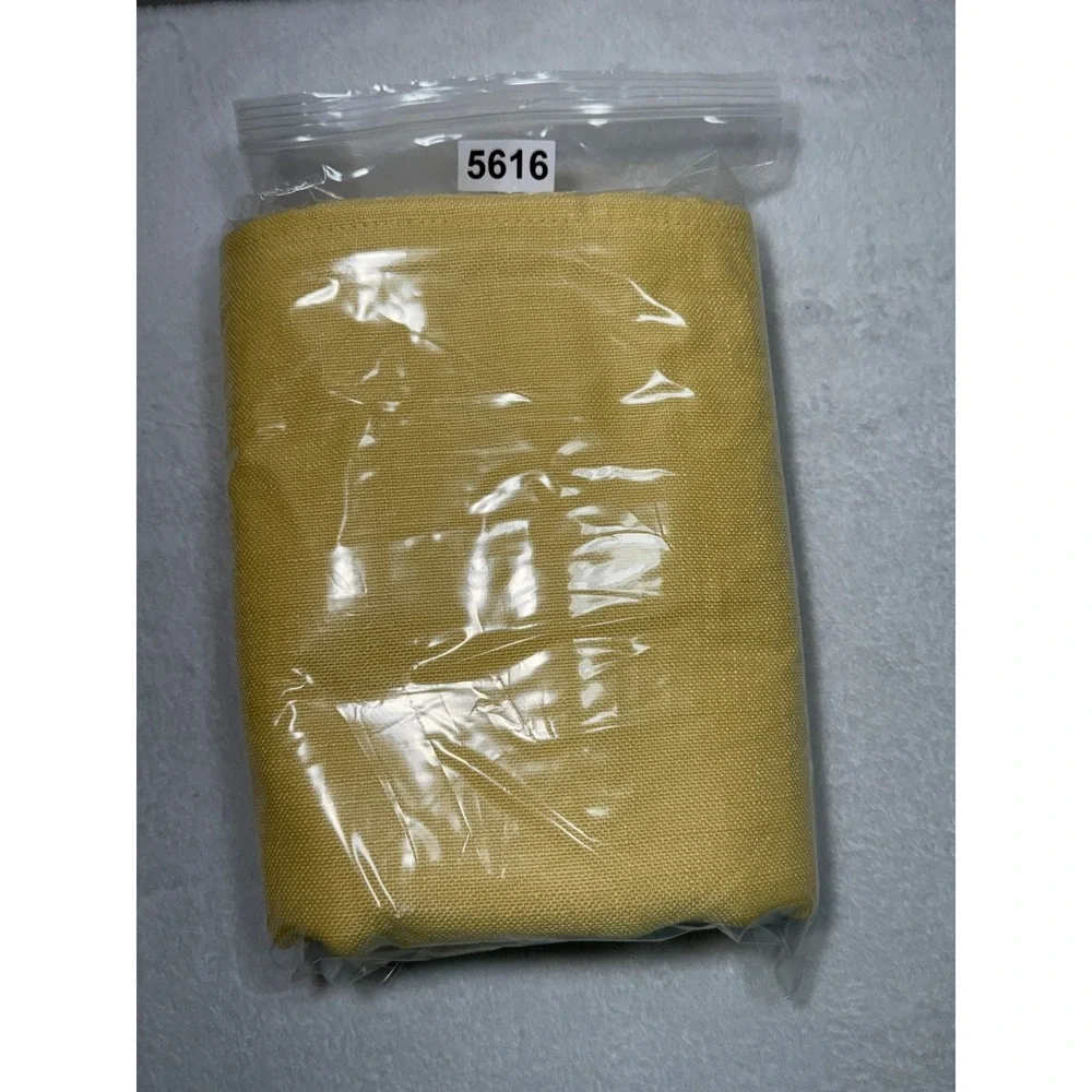 Laura Ashley Yellow Rectangular Tablecloth‎ 58x84 Solid Textured Woven Polyester